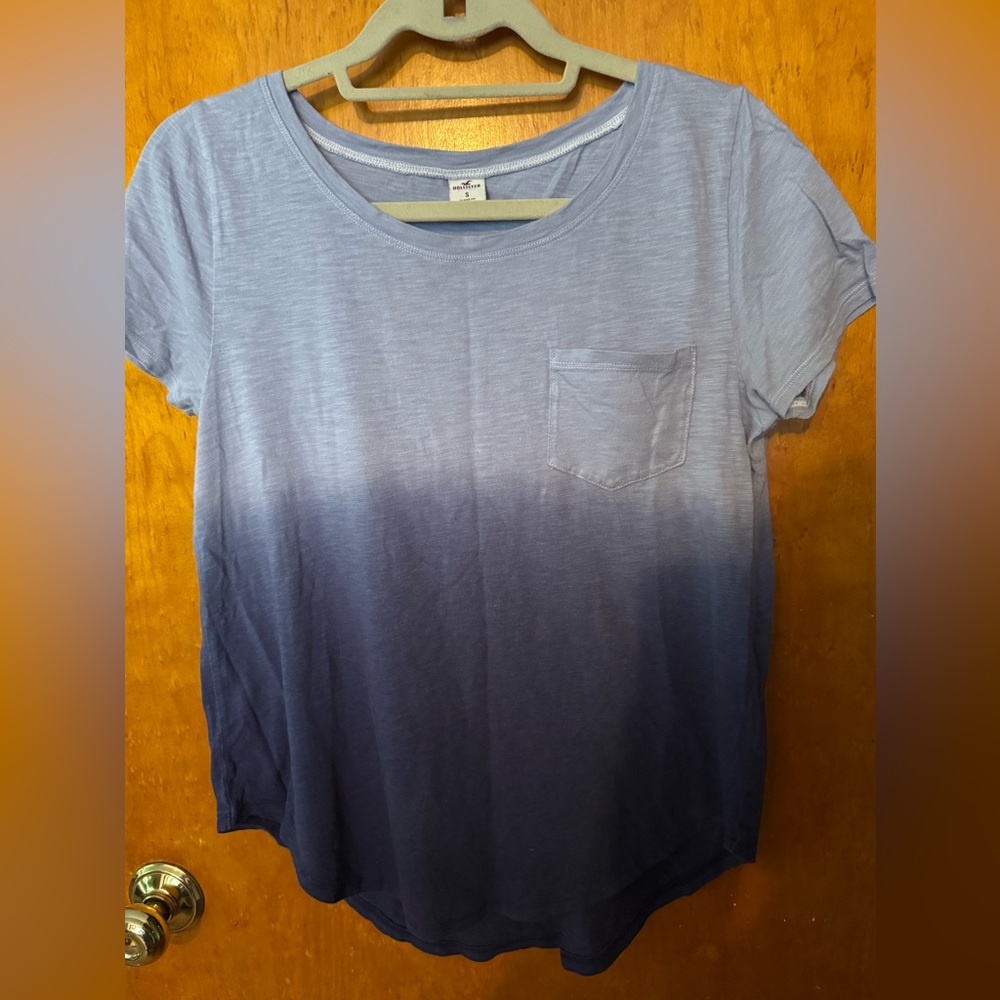 Hollister Ombre Blue Short Sleeve Tee